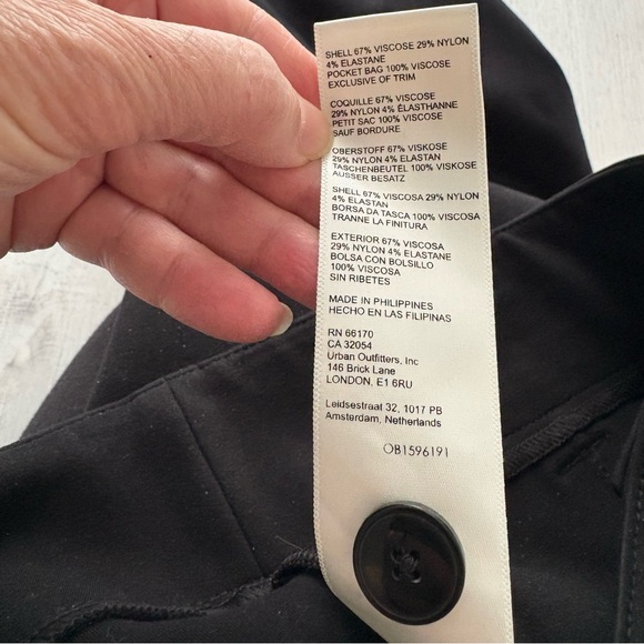 Maeve by Anthropologie The Junie Wide Leg Flare Black Pants Size 12 - Picture 9 of 15